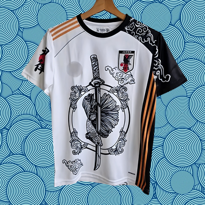 Tsubasa Japanese Dragon Graphic Performance T-Shirt – Samurai Sword & Koi Design ⚔️🐉