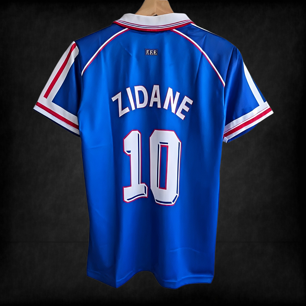France 1998 Home Retro Jersey #10 Zidane – Classic World Cup Edition