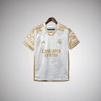 Real Madrid Jersey – White & Gold Edition ⚪✨