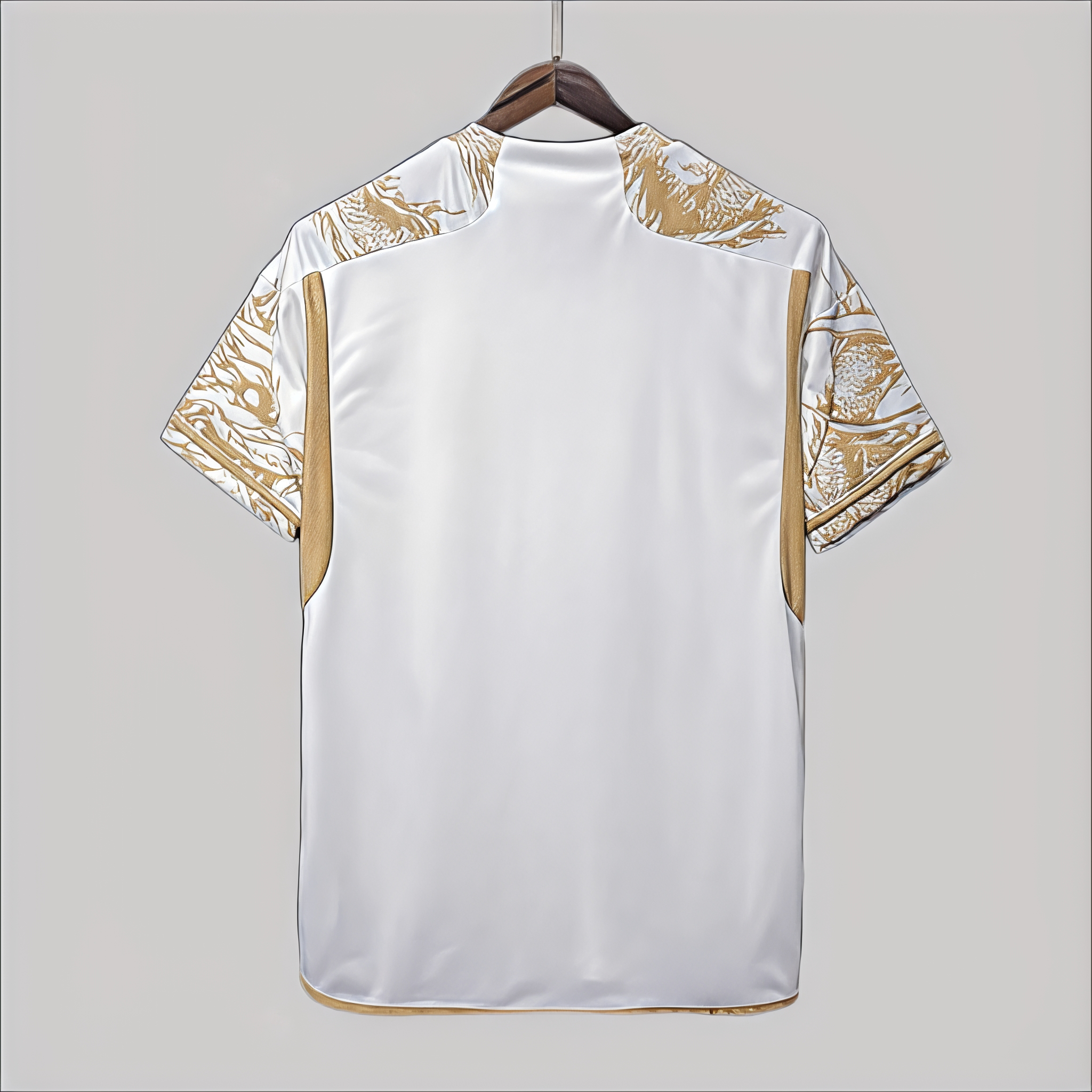 Real Madrid Jersey – White & Gold Edition ⚪✨