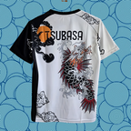 Tsubasa Japanese Dragon Graphic Performance T-Shirt – Samurai Sword & Koi Design ⚔️🐉