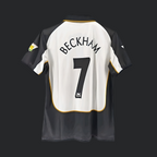David Beckham #7 England 2002 Away Retro Jersey – Black Classic Edition